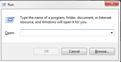 Open run dialog box With Keyboard Shortcut