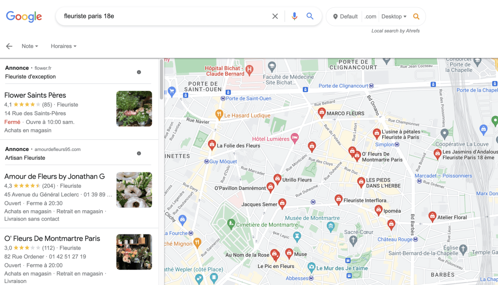 Local finder Google