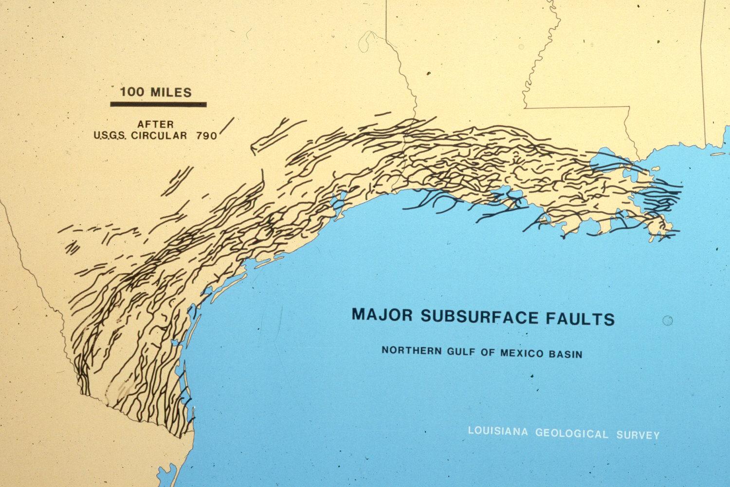 Gulf coast subsurface faults