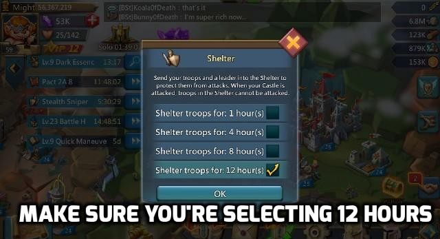 Lords Mobile! Hiding troops if your shelter is full and explaining why you  don't hoard troops. 
