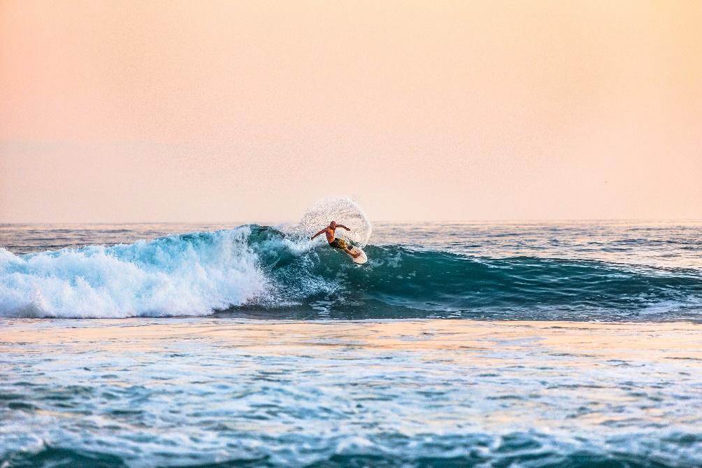 Surfing at seminyak bali