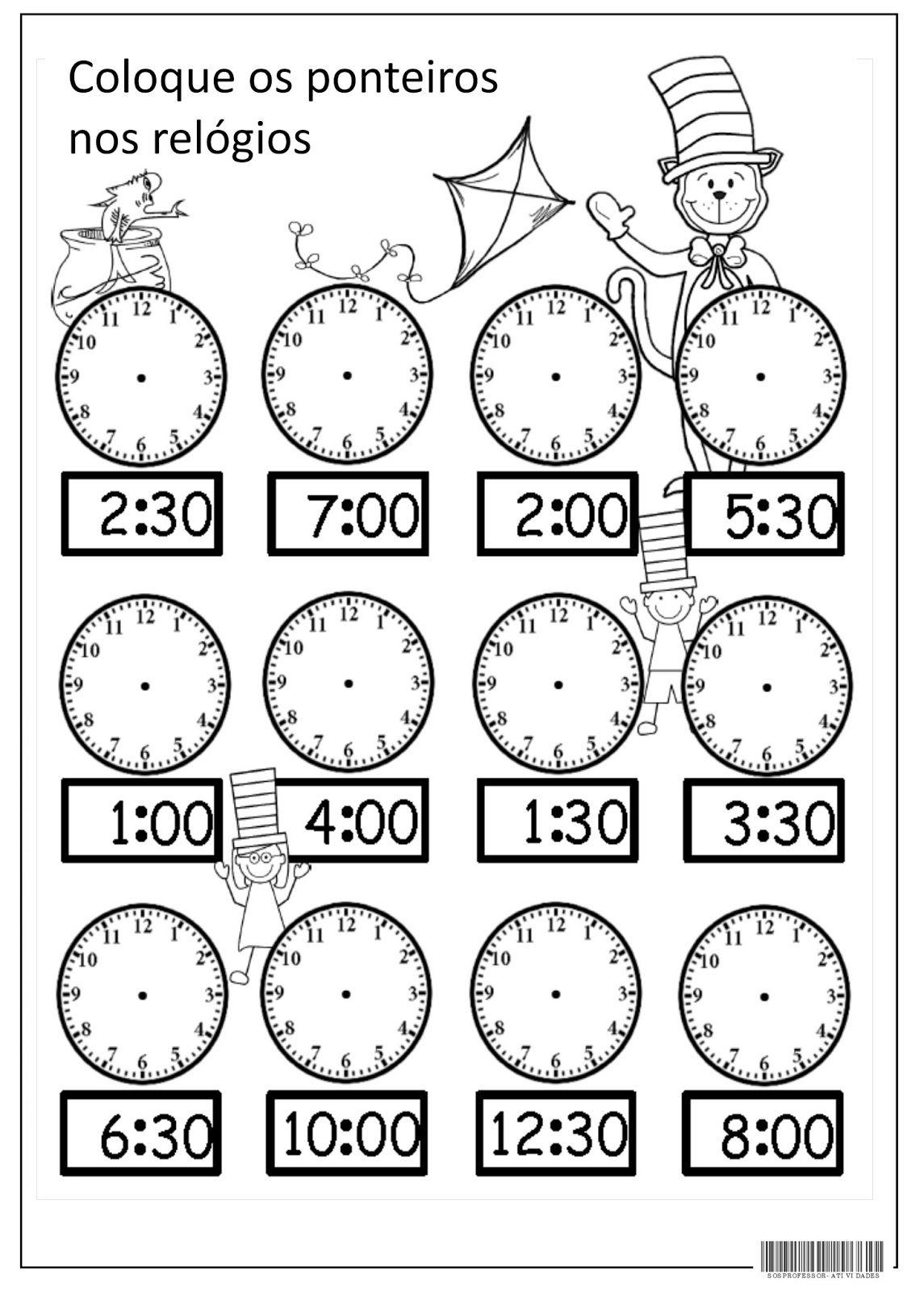 que+horas+s%C3%A3o6.jpg 1 145 × 1 600 pixlar | Fichas de exercícios de  matemática, Aulas de matemática, Exercícios de matemática