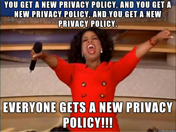 Oprah gives everyone a new privacy policy!