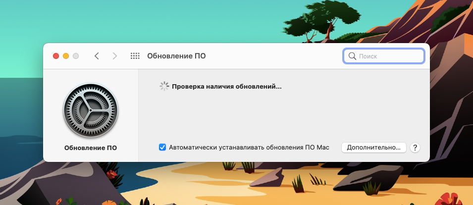 проверяем наличие обновлений macos