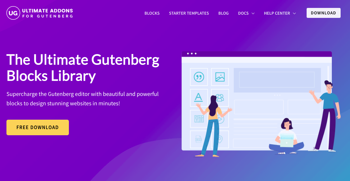 ultimate addons for gutenberg plugin