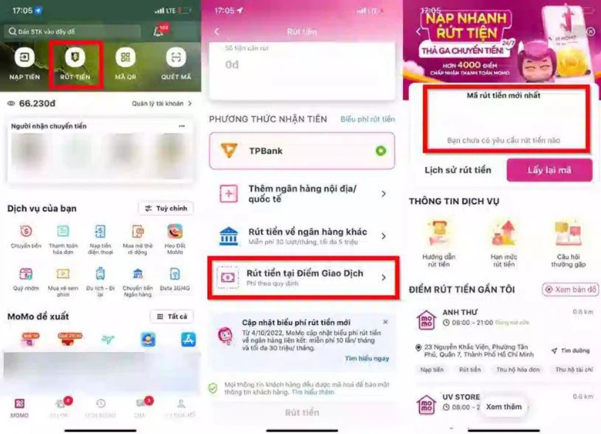Cách rút tiền ATM bằng mã qr
