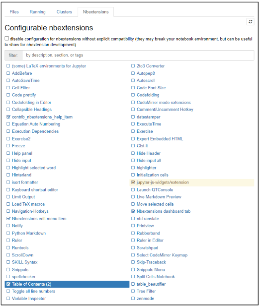 jupyter notebook extensions