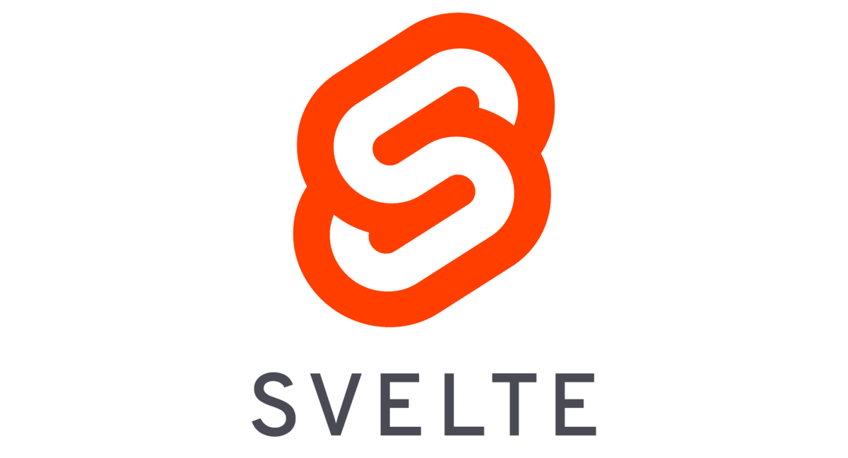 A screen showing Svelte's logo.