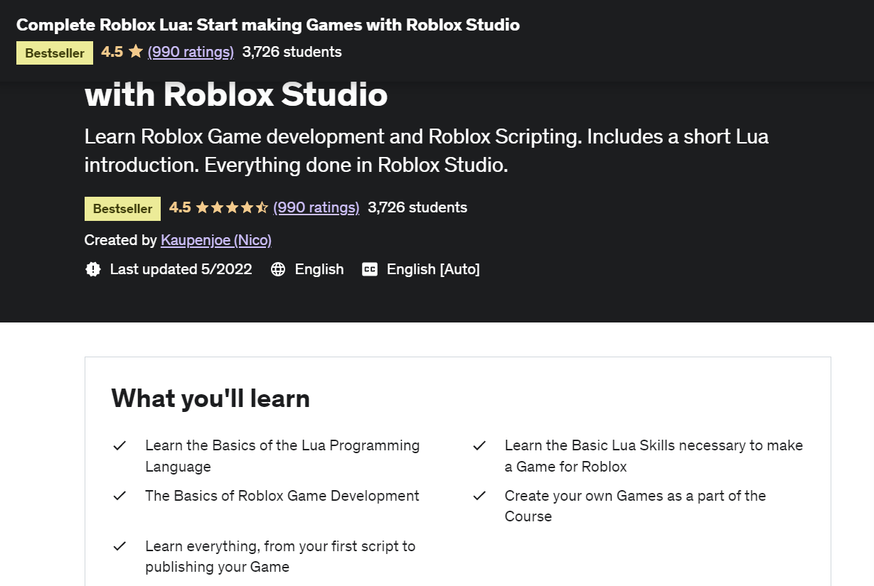 How To Create A Roblox Game Using Scripting Language Lua