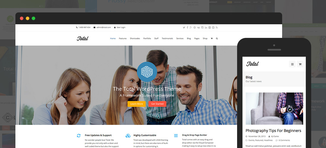 Tema WordPress Total