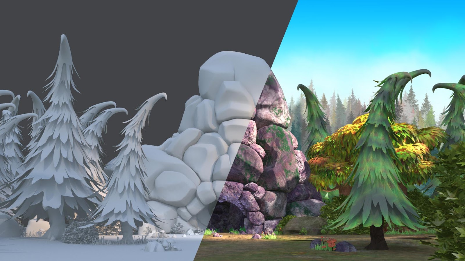 animation layouts can help create realistic 3D textures