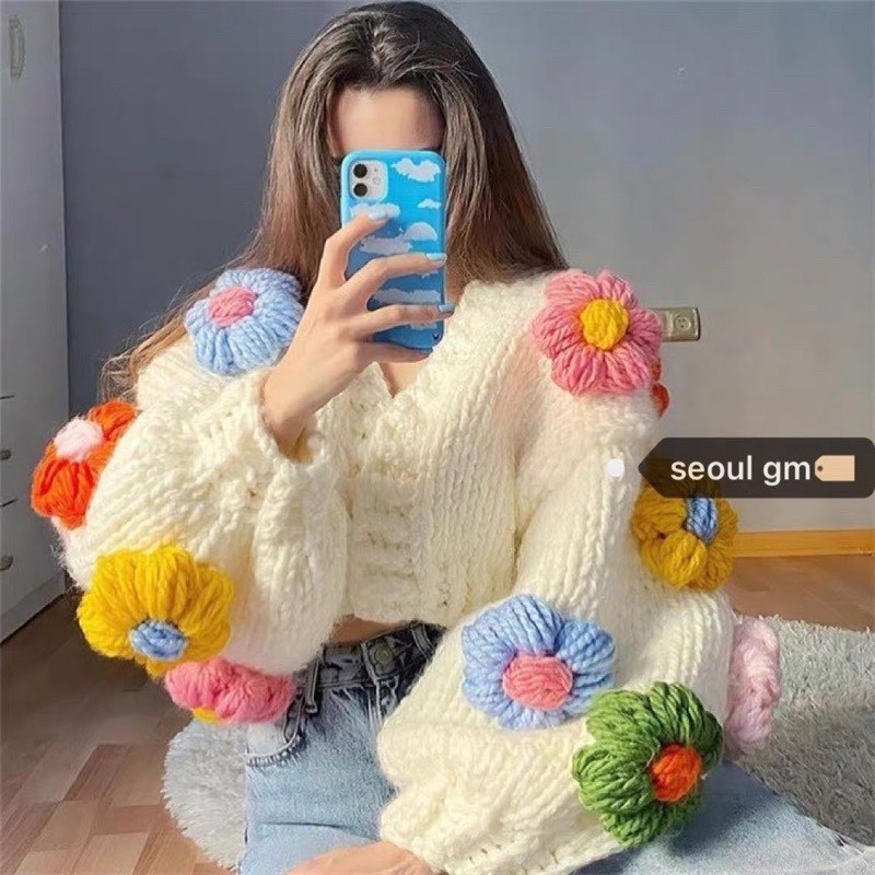 mẫu áo len handmade
