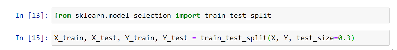 Import train test split