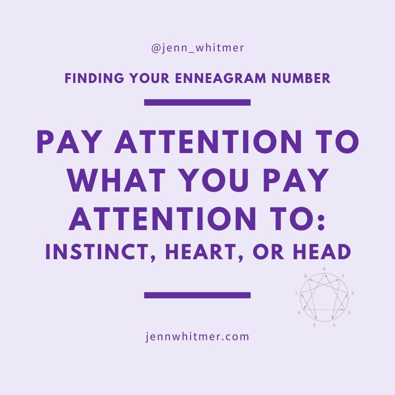 Pay Attention to What you Pay Attention to: Instict, Heart, Head Enneagram Coach