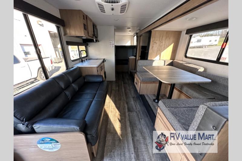 Interior living space in the forest river Cherokee Wolf Pup travel trailer