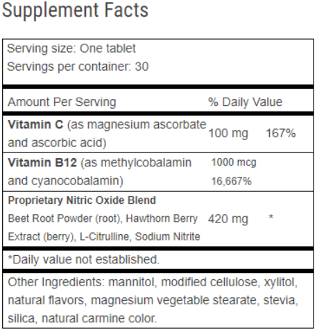 CircO2 Supplement Facts