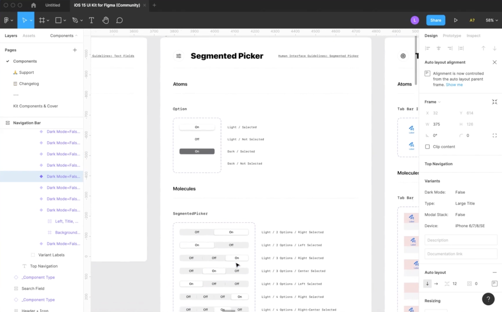 ios picker figma