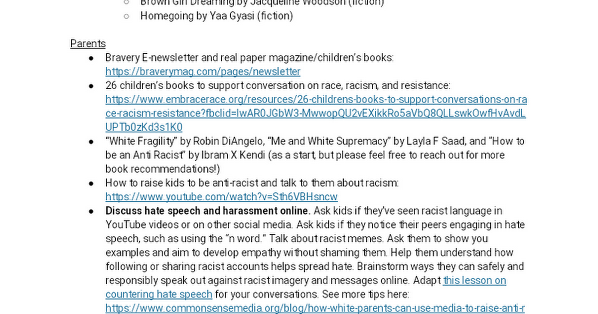 Resources for Anti-Racist Allyship