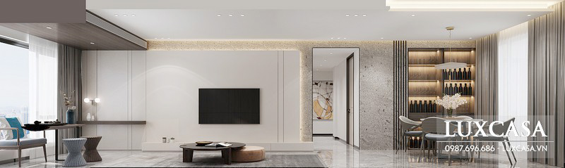 Tổng hợp các mẫu phòng khách chung cư được công ty Luxcasa thực hiện