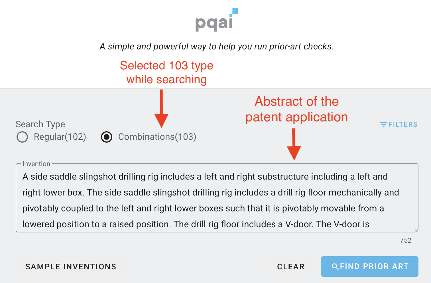 Avoid 103 type rejection by conducting combinational prior art search using PQAI

Snapshot from PQAI