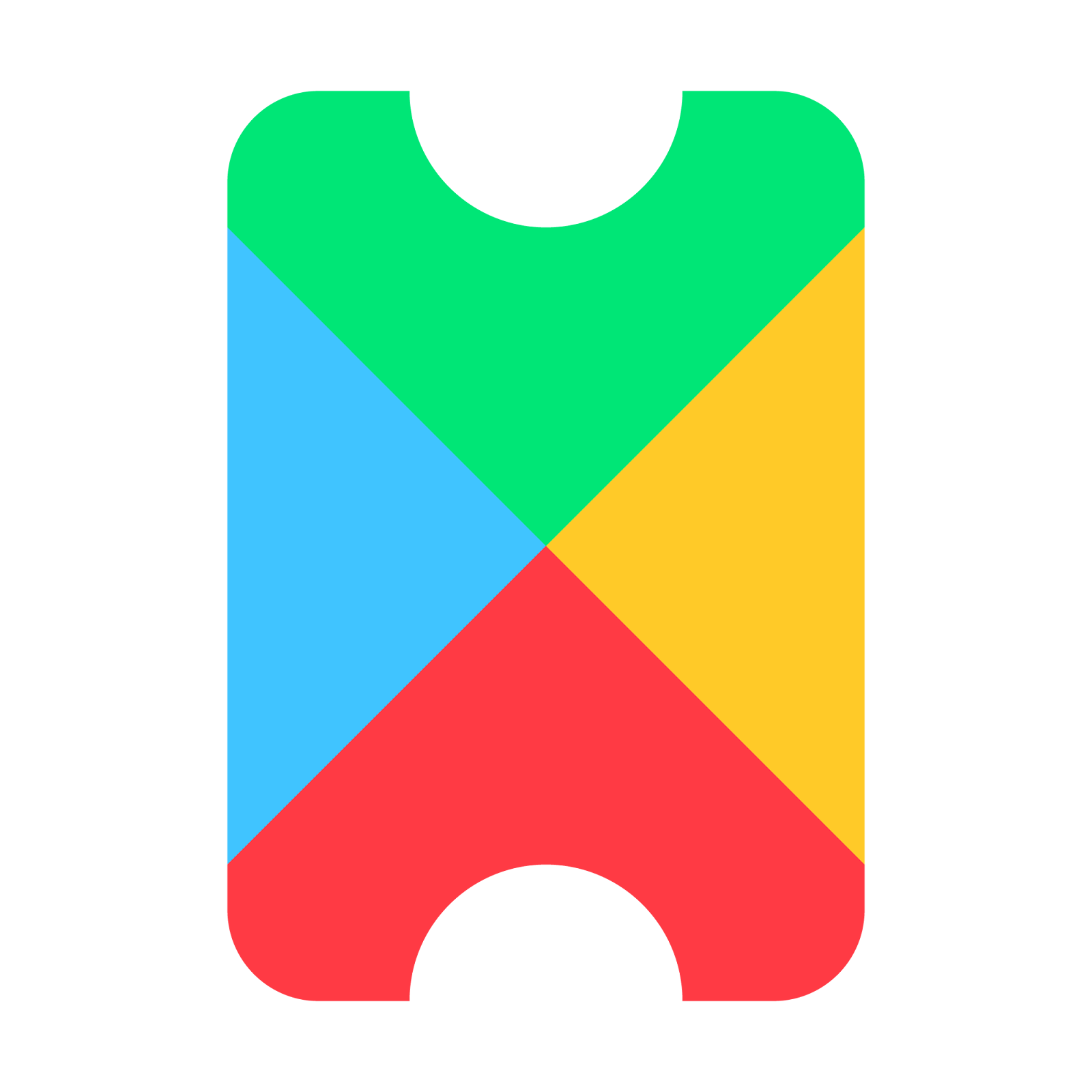 Logo Google Play Pass. C'est vert, jaune, rouge et bleu.