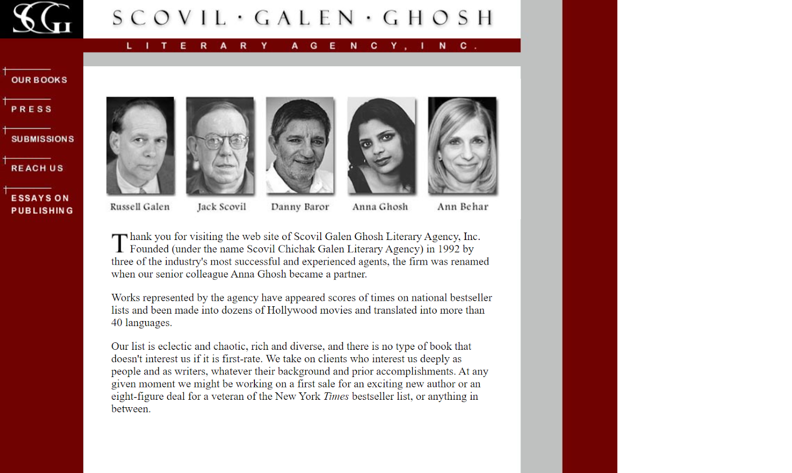 Russell Galen Of Scovil Galen And Ghosh Literary Agency