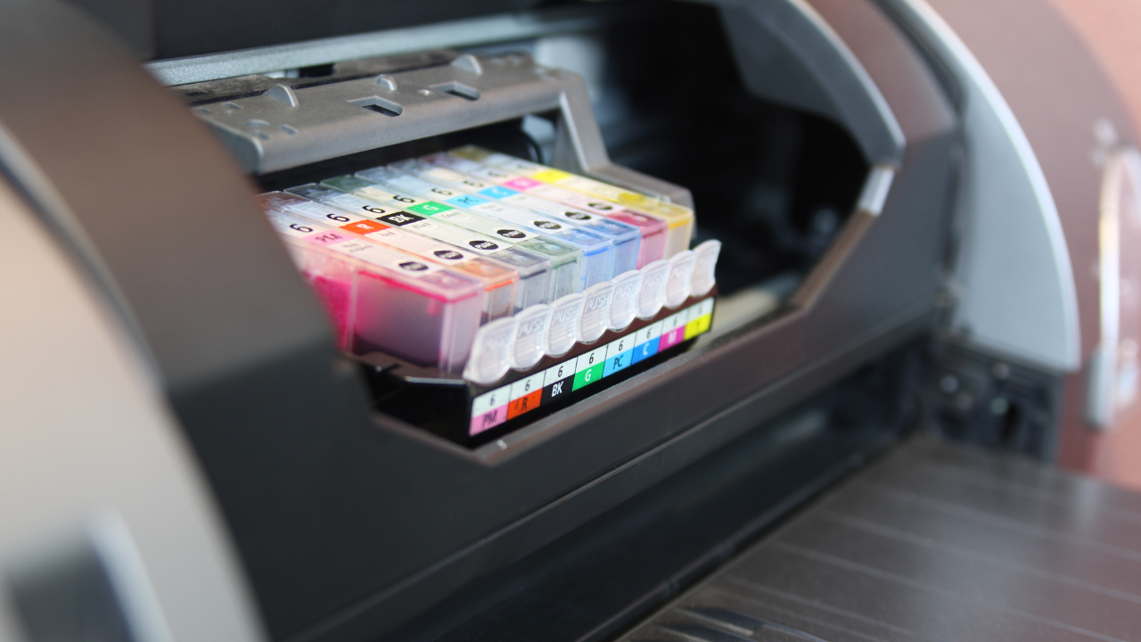 Close up photo of inkjet printer