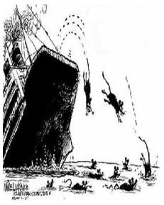 Image result for rats desert sinking ship cartoons