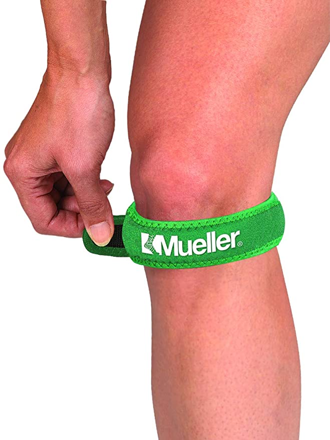 Mueller Sports Medicine Advanced SportCare Patella Strap, For Men and Women, Black, One Size Fits Most