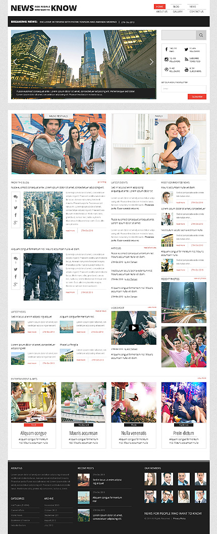 Portal de noticias Tema adaptable de WordPress