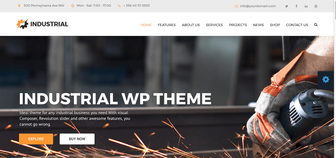 Industri - Pabrik, Industri, Manufaktur, Tema WordPress