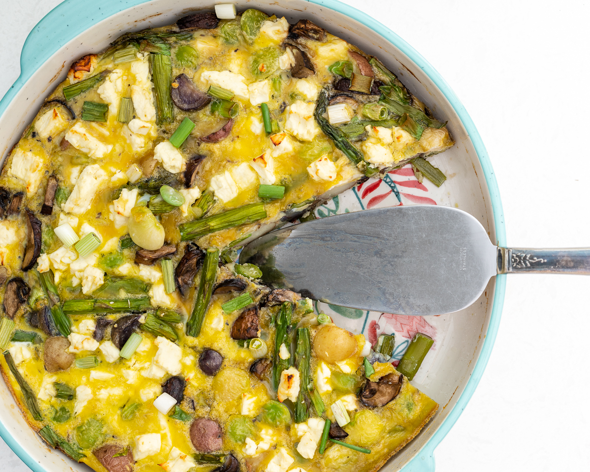 baked asparagus potato brunch casserole