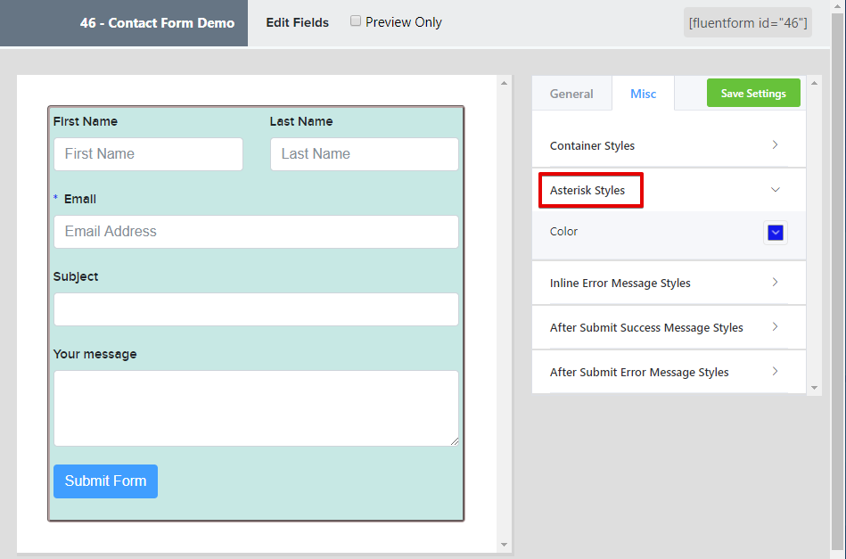 WP Fluent Forms, form builder