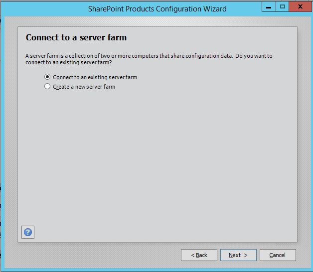 SharePoint Products Configuration Wizard