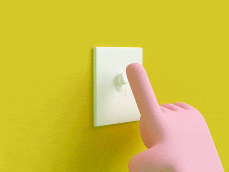 A HAND KEEP SWITCH ON AND OFF ON A POWER BUTTON