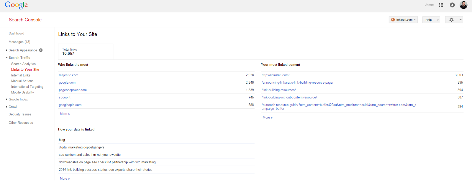 Google Search Console Screenshot
