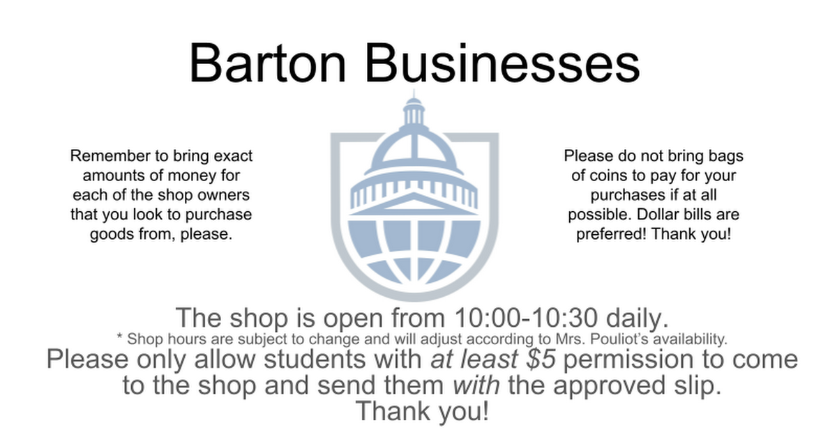 Barton Businesses