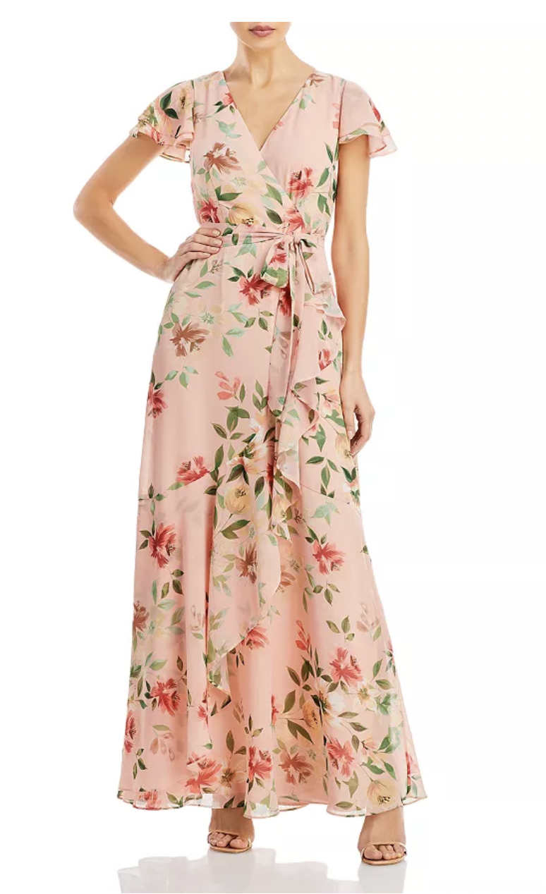 Eliza J Flutter Sleeve Maxi Dress at Bloomingdale's