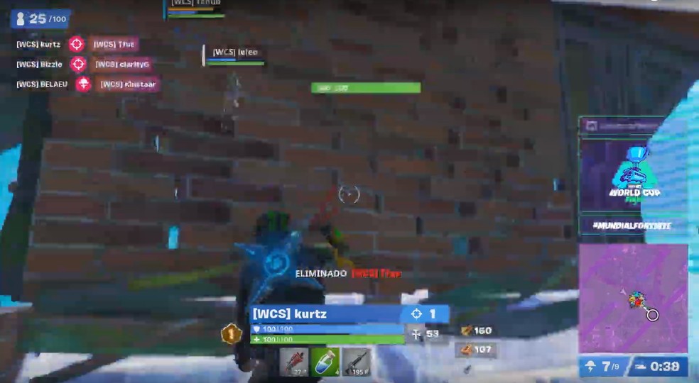 Kurtz elimina Tfue na ltima queda da categoria solo da Copa do Mundo de Fortnite de 2019 Foto Reproduo YouTube