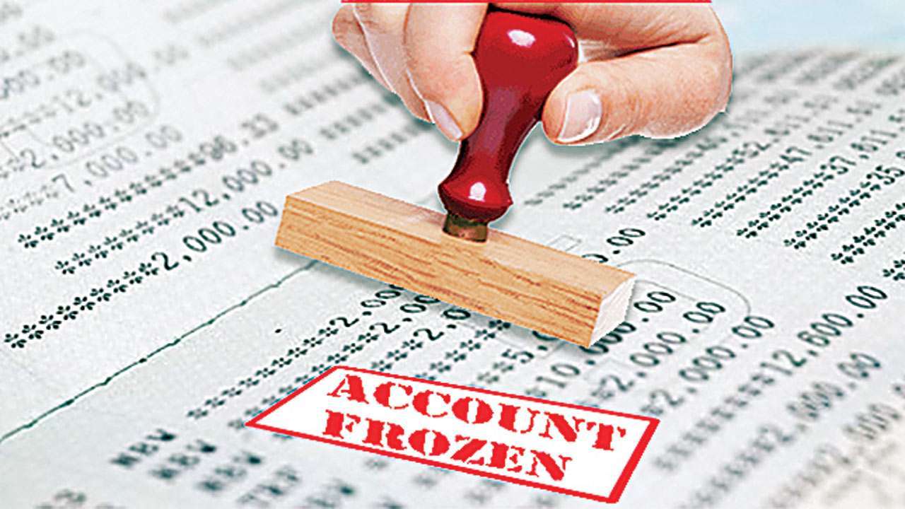 frozen bank account law