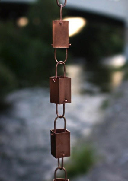 square rain chain