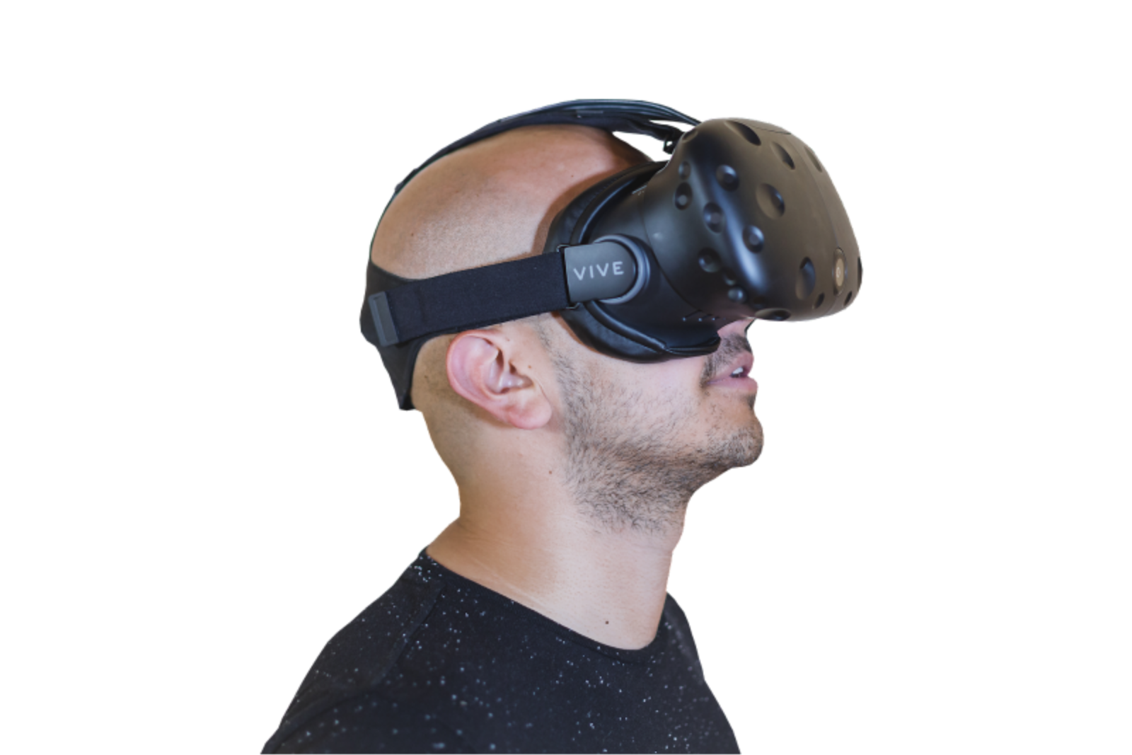 image of a man wearing a virtual reality headset