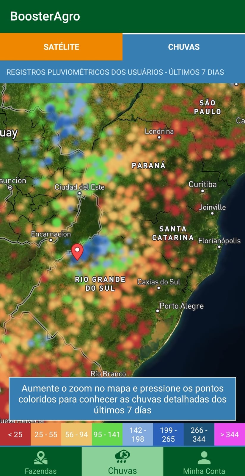 Monitoreo del clima con la app BoosterAgro para la aplicación de pesticidas