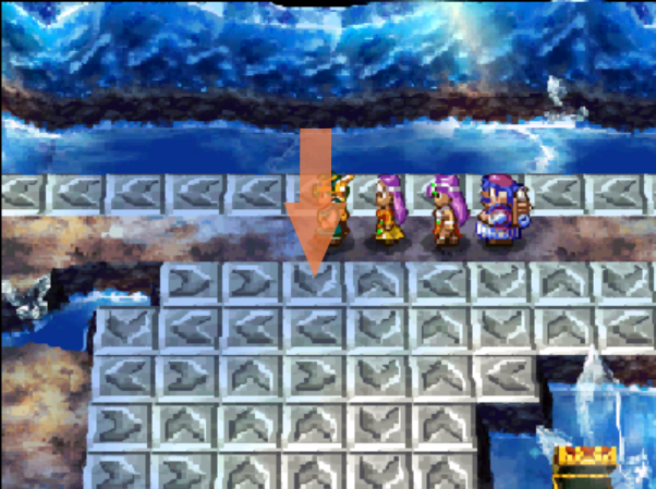 Step on the indicated tiles to reach the Feverfew Seed (3) | Dragon Quest IV