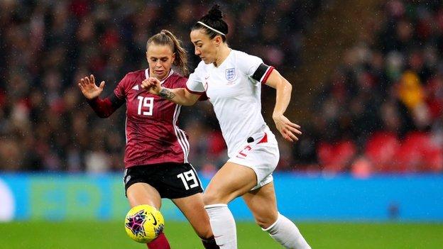 Lucy Bronze: Calf injury rules England defender out of SheBelieves Cup - BBC Sport