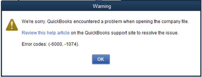 What is QuickBooks Error 6000 1074 