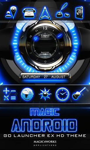 3D glow magic GO theme apk