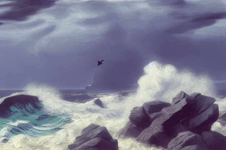 A painting created with Stable Diffusion.