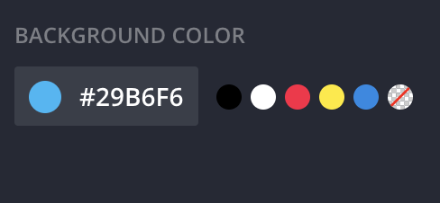 Background Color Selector