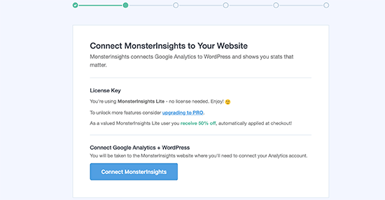 Conecte MonsterInsights